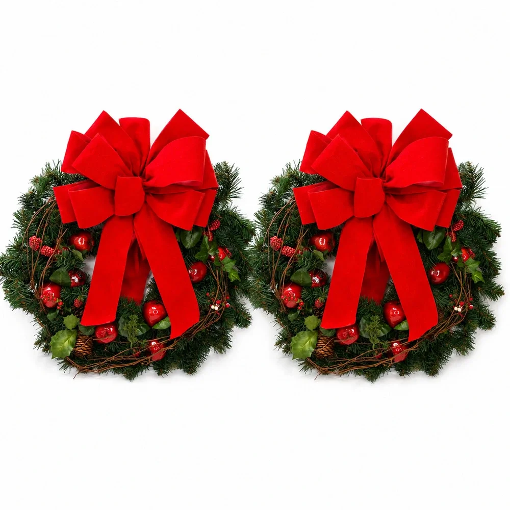 Lot of 2 Christmas Wreaths 17